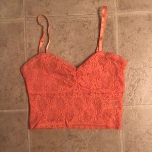Light orange crop top